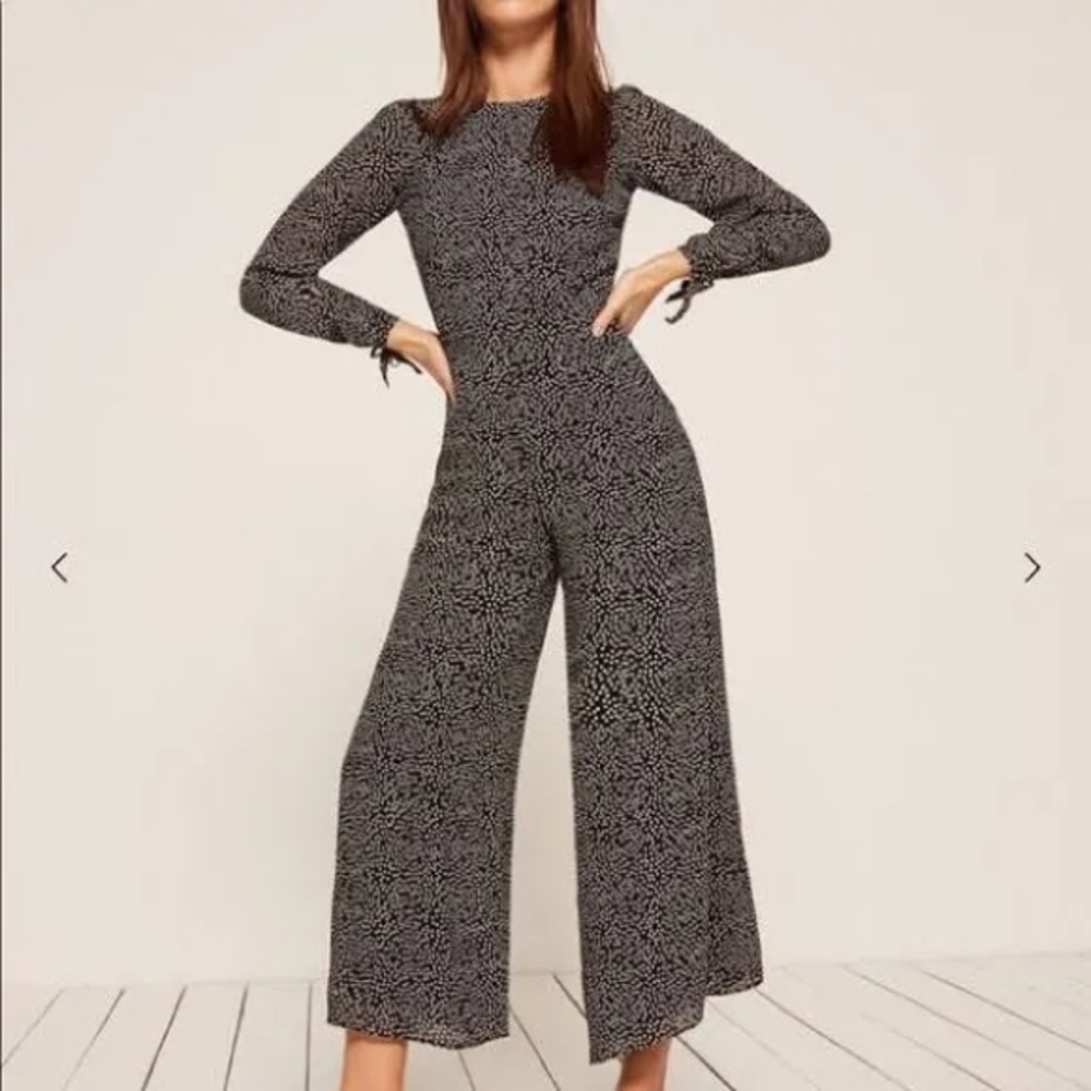 Reformation black & white floral “Missy” jumpsuit